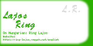lajos ring business card